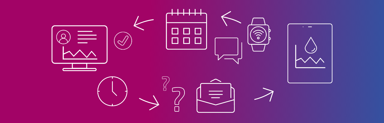 Sharing diabetes data cycle icon
