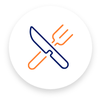 Fork and knife icon