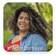 Headshot of Angelique, actor portrayal
