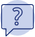 Question mark inside chat bubble icon